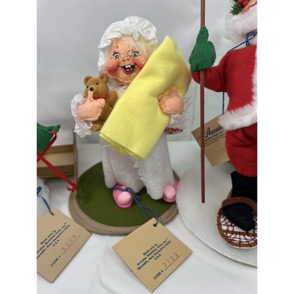 Lot Of 3 1994 Vintage ANNALEE Mobilitee Dolls‎ - Santa & Santa Grandma 8” NWT - Picture 3 of 12
